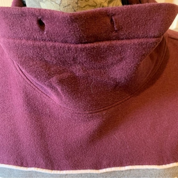 VICTORIA SECRET PINK Logo Burgundy Cowlneck Sweatshirt size small - Picture 5 of 7